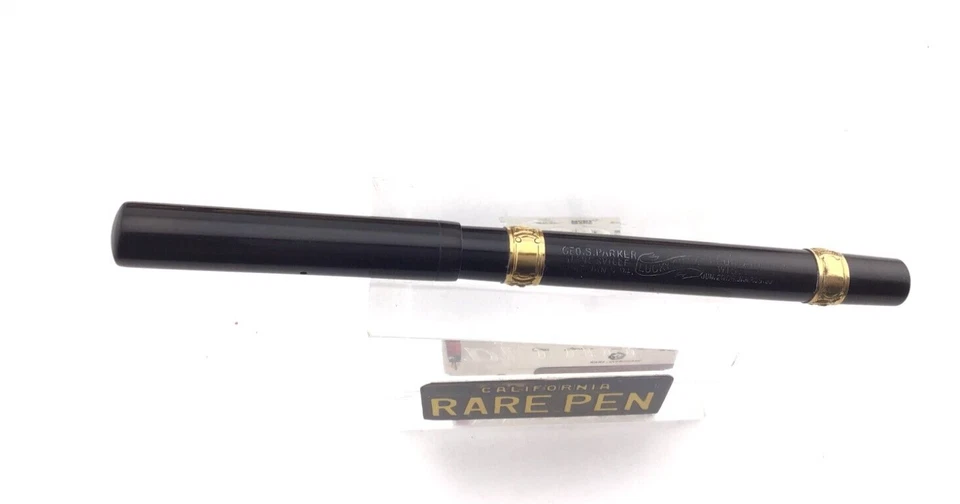 Vintage PARKER 21 Lucky Curve BHR FOUNTAIN PEN EYEDROPPER #2 Broad nib Gold band - Image 2 of 4