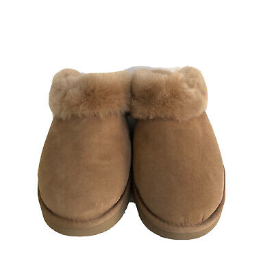 UGG CLASSIC SLIPPER II CHESTNUT SHEARLING SLIP ON SLIPPERS UGG CLASSIC SLIPPER II CHESTNUT SHEARLING SLIP ON SLIPPERS