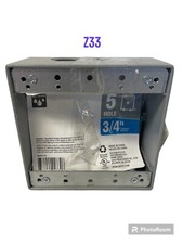 2" Deep Three 2 Gang Electrical Box with 5 3/4" Threaded Outlet