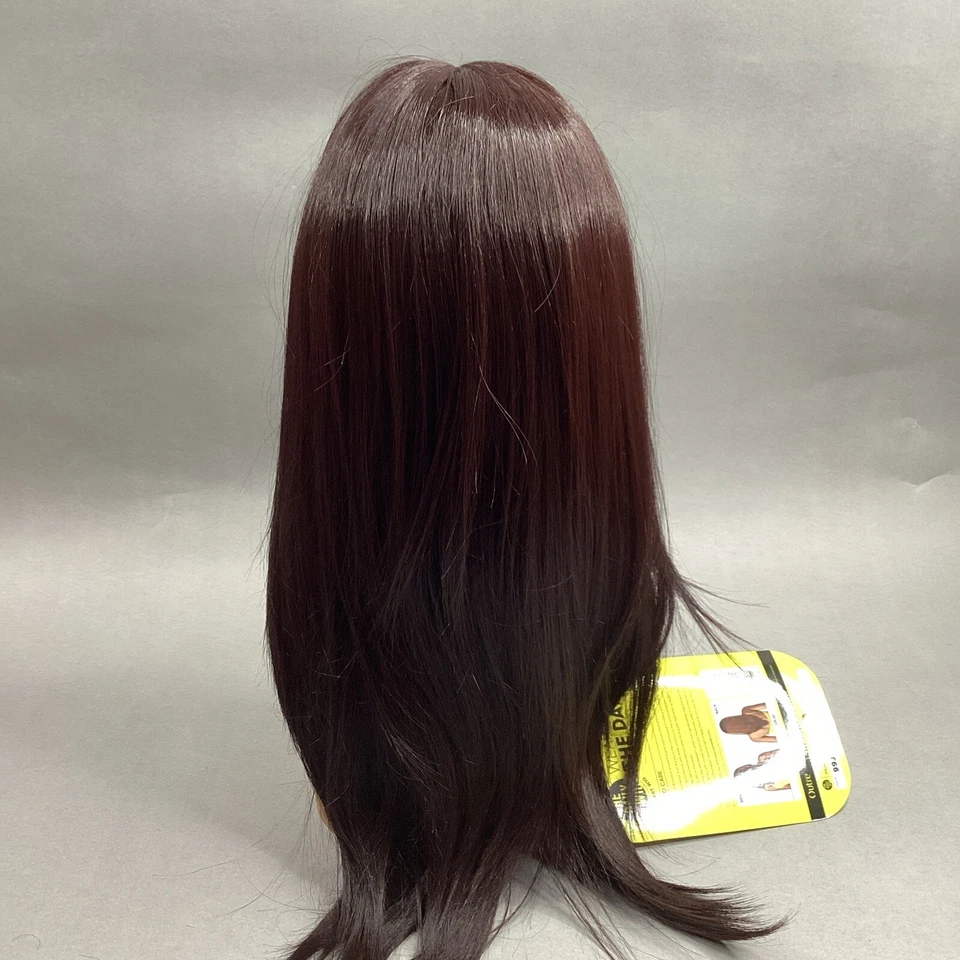 Peluca Moira Larga Recta #99J Ciruela Oscura Premium Parte Encaje Sintético Foto 4 de 4