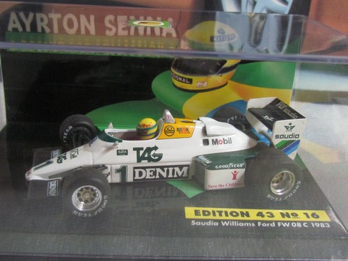 MINICHAMPS /F1 WILLIAMS FW08c - AYRTON SENNA - 1/43 SCALE MODEL CAR - LANG EDT - Picture 7 of 9