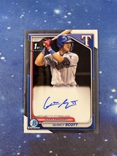 2024 Bowman Chrome #CPA-QS Quincy Scott 1st Prospect Auto Texas Rangers