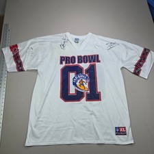 NFL Jersey Pro Bowl Hawaii 2001 Multi-Signed Autographed White Men XL Vintage