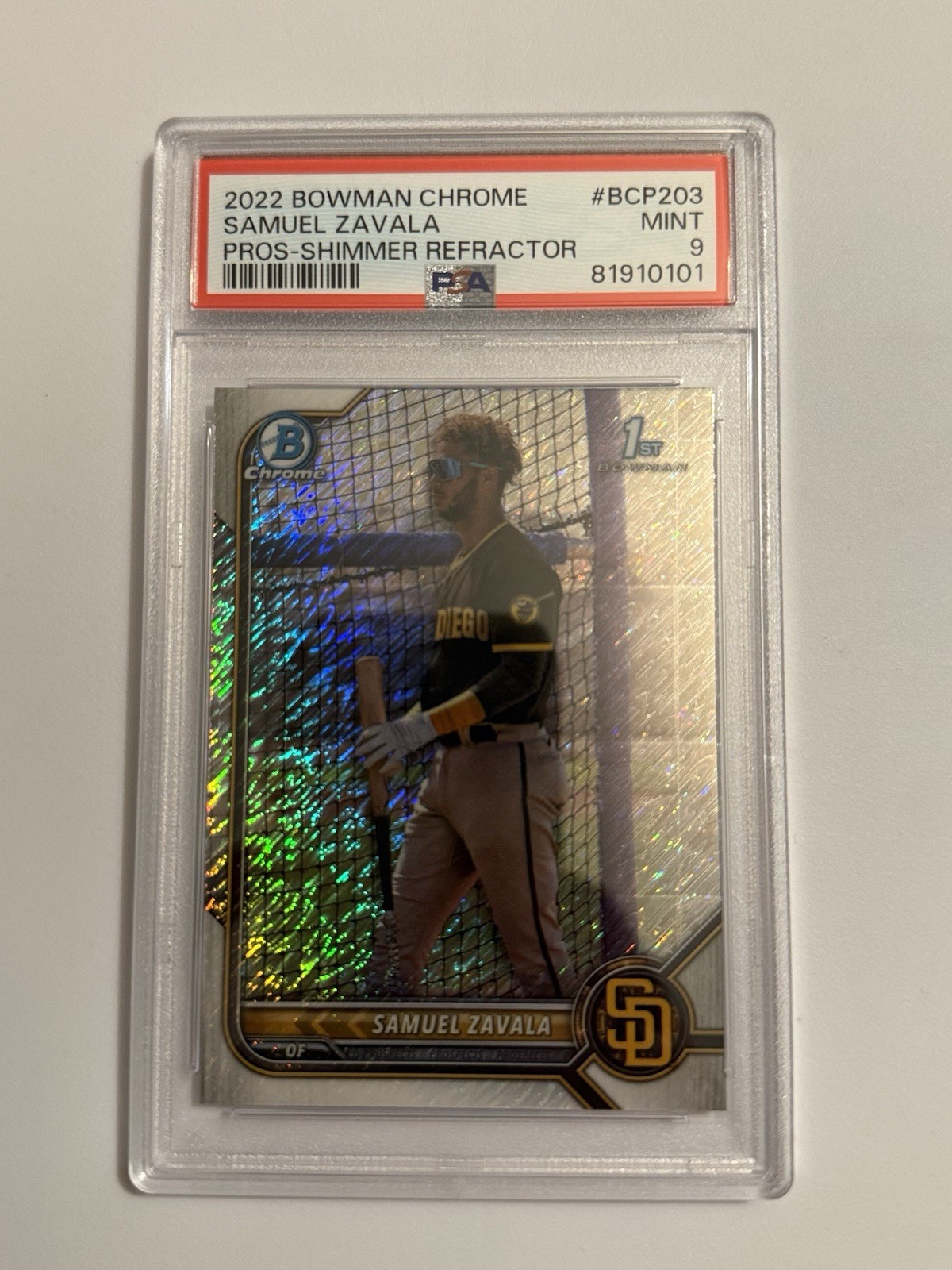 2022 Bowman Chrome - Prospects Samuel Zavala #BCP-203 Shimmer Refractor (RC)