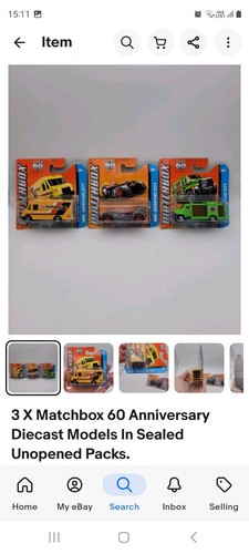 Restposten 7 Matchbox 60 Years Anniversary Carded Diecast Modelle. Versiegelte Packungen. - Bild 14 von 24
