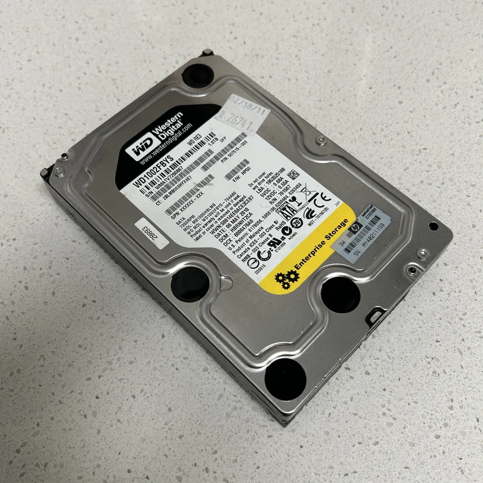 Western Digital WD1002FBYS 1TB 7200RPM 3.5in SATA Hard Drive - Image 2 of 4