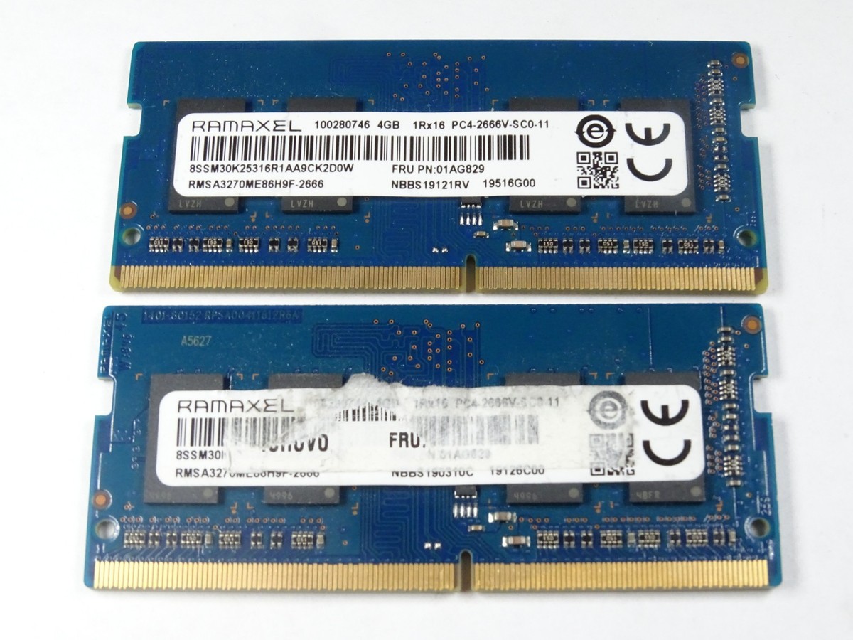 RAMAXEL PC4/DDR4-2666V 4GB メモリ2枚セット合計 8GB メモリ 2枚