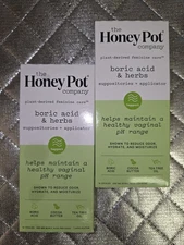 Honey Pot Company Boric Acid & Herbs Plant-Derived Feminine Care Lot Of 2