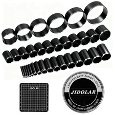 Leather Circle Cutter Tool Set, 34 Pieces Circle Punch Tools 1-25mm 30 35 40 ...
