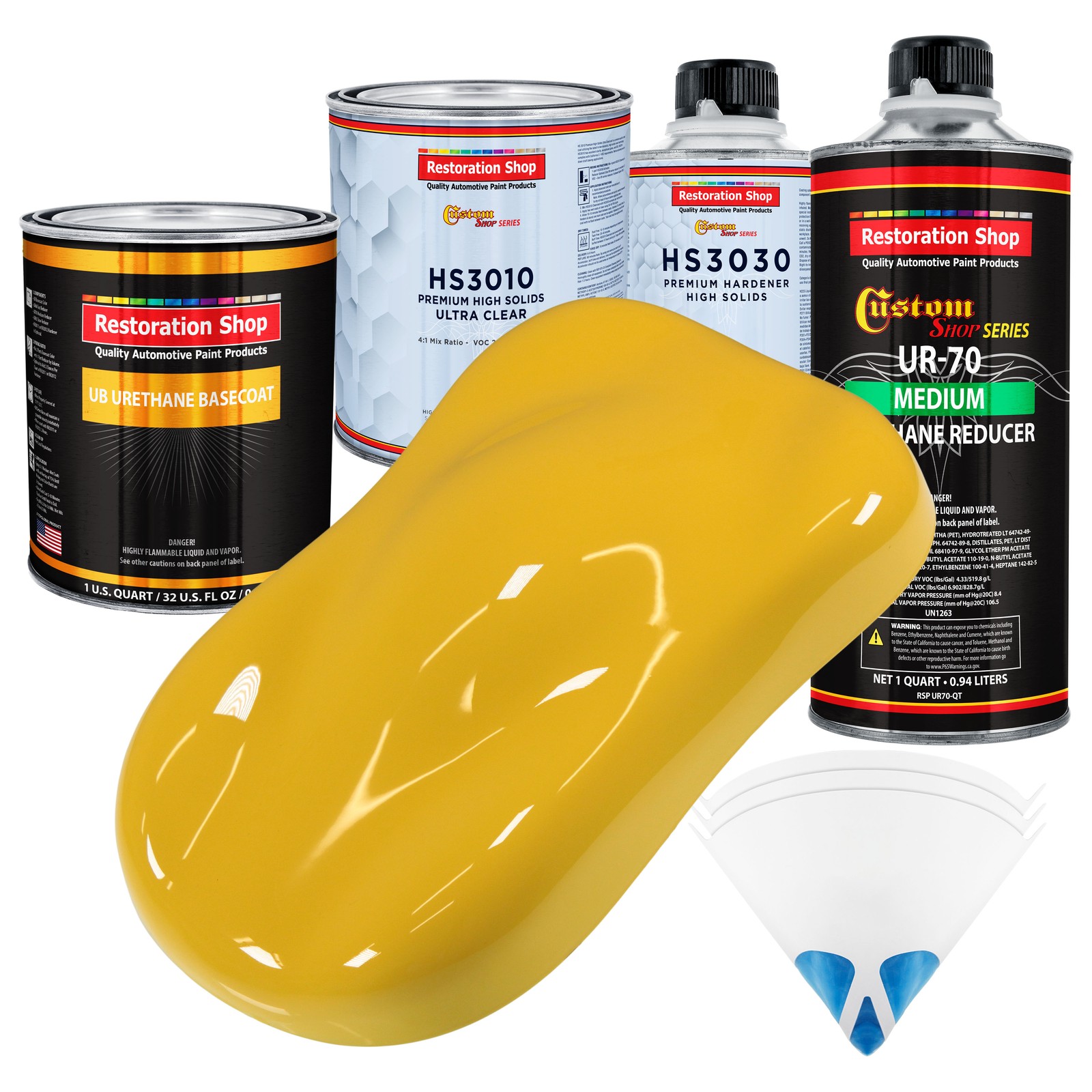 Canary Yellow Premium Urethane Basecoat Clearcoat Auto Paint Kit  