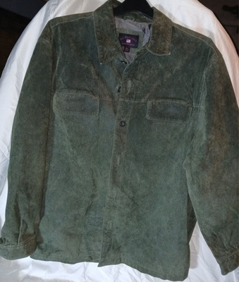 #ad Rare VTG Oil Slick waxed Leather chore barn coat Polo Wind Rain Proof Farm LRG $49.50