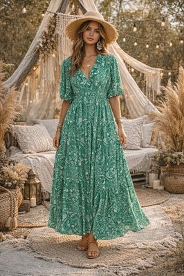 green emerald velvet dress Ivy City Co | Whimsical Dress main image 1