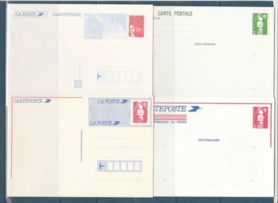 carte entier postal lot de 4 Marianne du bicentenaire et du 14 Juillet - Photo 1/3