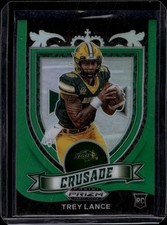 2021 Panini Prizm Draft Picks Collegiate Green #164 Trey Lance North Dakota