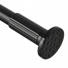 ZOCONE Tension Curtain Rod 51-168 In 4.25-14 Ft , Outdoor 51-168 Inches Black