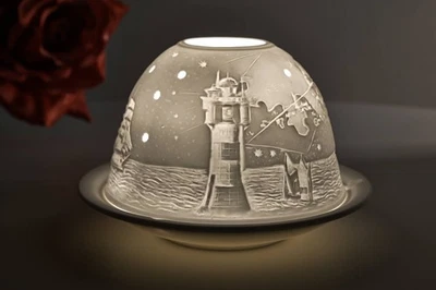 Dome Light Nr. 32807 Segelschiff Teelicht Windlichthalter Porzellan Kerzenfarm - Bild 1 von 4