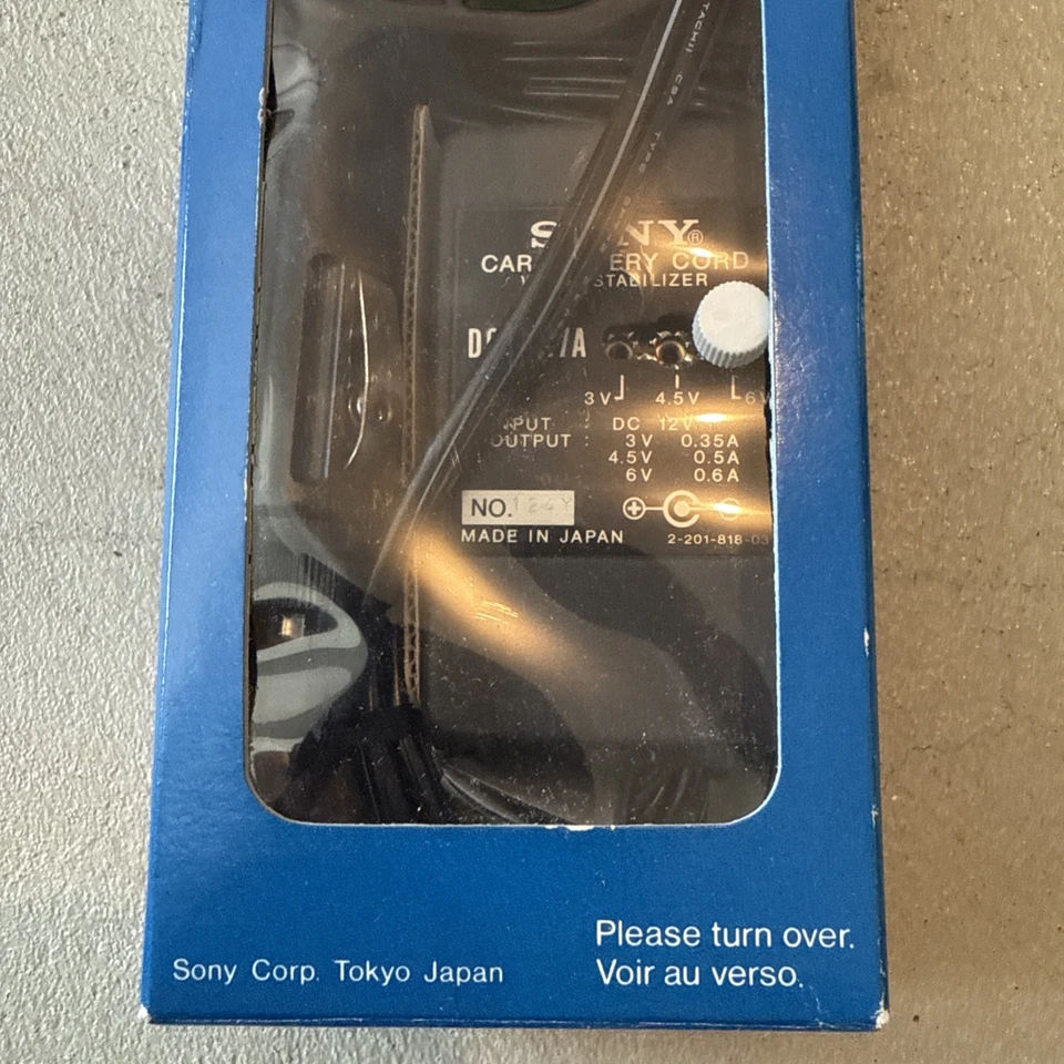 Adaptador de corriente para cigarrillo bayoneta automóvil Sony DCC-127A para ICF-2010 Foto 2 de 4
