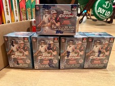 2025 Topps Chrome NFL Football Blaster Box Factory Sealed - LOT OF 5