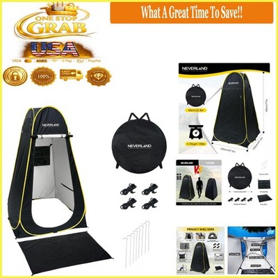 Pop Up Privacy Shower Tent Portable Changing Room Outdoor Camping Beach Black