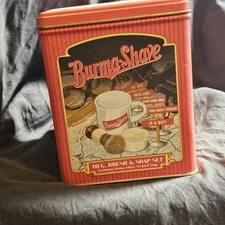 Personna Burma Shave Gift Box Metal Tin Mug Scented Soap Gift Set New In Box