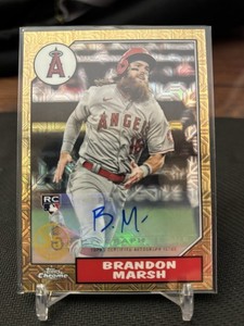 2018 bowman Brandon marsh auto リフ PSA9 2018 Bowman Chrome Brandon Marsh Auto PSA 9 | eBay
