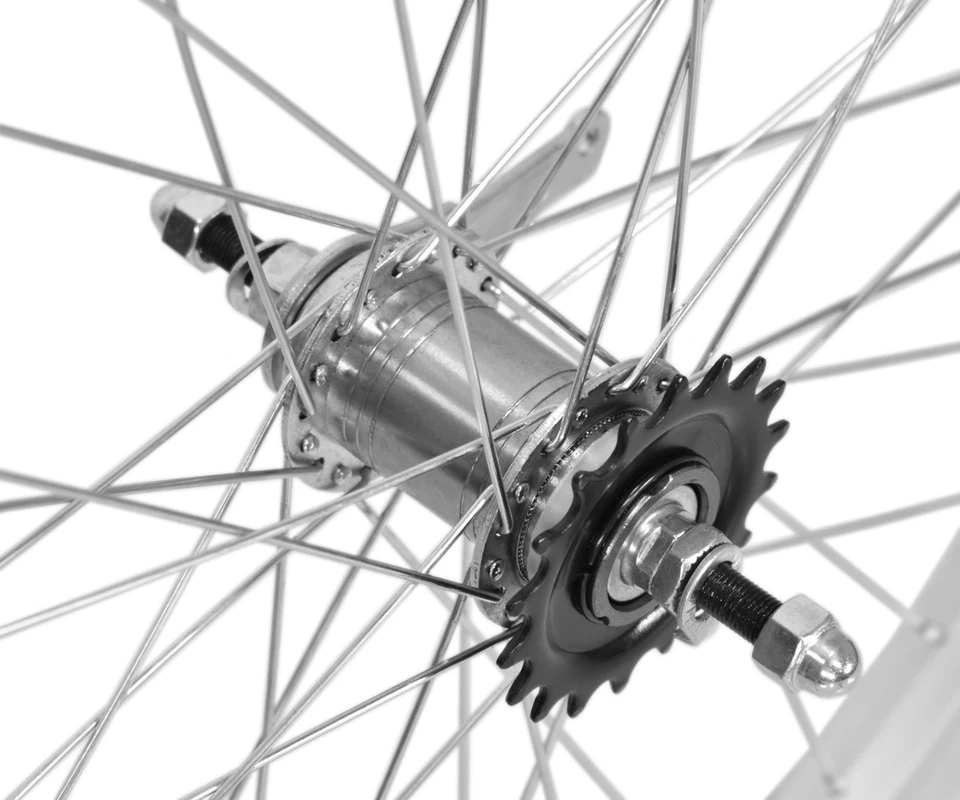 Conjunto de rodas de liga leve para bicicleta cruiser 26" cubos de aço de freio de montanha-russa raios de aço inoxidável - Imagem 3 de 3