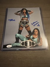 Katana Chance Kayden Carter Signed 8x10 Jsa Witnessed Wwe Nxt 