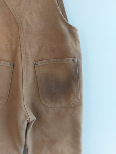 Carhartt Vtg Youth- Boys Bib Overalls Size 8 Canvas Double Knee - Union Tag - Picture 10 of 16