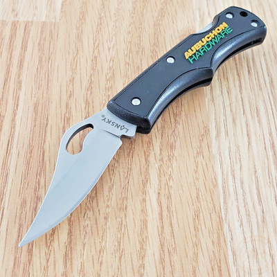 Lansky Aubuchon Small Folding Knife 2.25'' Satin Stainless Steel Blade ABS Handle