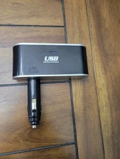 12V / 24V Triple Socket USB Car Charger - Black