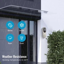 Smart WiFi Video Doorbell Camera 1080p HD w/ Chime, Motion & Night Vision