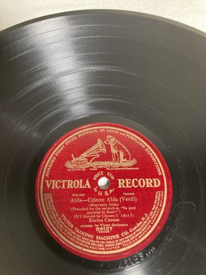Enrico Caruso Aida Celeste Aida 12'' 78 RPM Single-Sided Victrola 88127 EX
