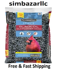 Pennington Select Black Oil Sunflower Seed Wild Bird Dry Feed, 10 lb. New Bag