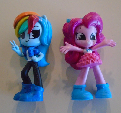 My Little Pony Equestria Doll 3 Inch Figure Set ~ Pinkie Pie & Rainbow Dash
