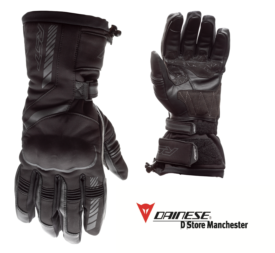 RST Atlas Black Touring Urban City Waterproof Textile Motorcycle Gloves XL
