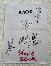 Stone Sour Corey Taylor Signed Mini Poster Slipknot  Autograph Authentic Glasgow