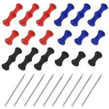 9 Sets Archery Finger Protectors Silicone Bowstring Finger Guard Protective E...