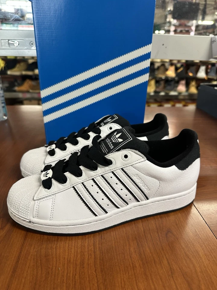 Adidas Superstar II Shoes White Black Leather NBY Men's Size 11.5 - Image 2 of 4
