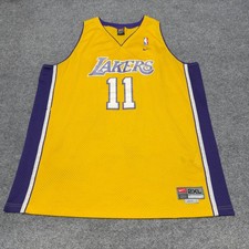 Vintage Nike Los Angeles Lakers Karl Malone Jersey Men XXL Rare 2003 2004 Yellow