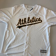 MLB Oakland Athletics Majestic Baseball Jersey White home NWT Cool base XL