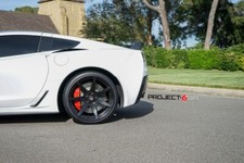 19x12 Project 6gr Gloss Black Drag Wheels Concave Spun Forged Corvette Z06