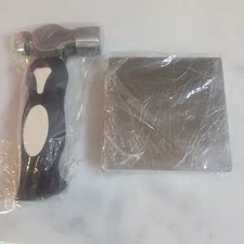 Metal Stamping Hammer and Steel Bench Block for Personalizing Jewelry, Wood, ...