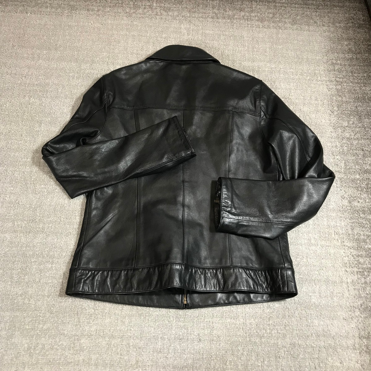 Vintage Gap Jacket Womens Medium Leather Jacket Full Zip Bomber 
