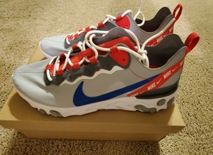 نادم مزعج فحم الكوك Nike React Element 55 Wolf Grey Habanero Red Game Royal Dsvdedommel Com