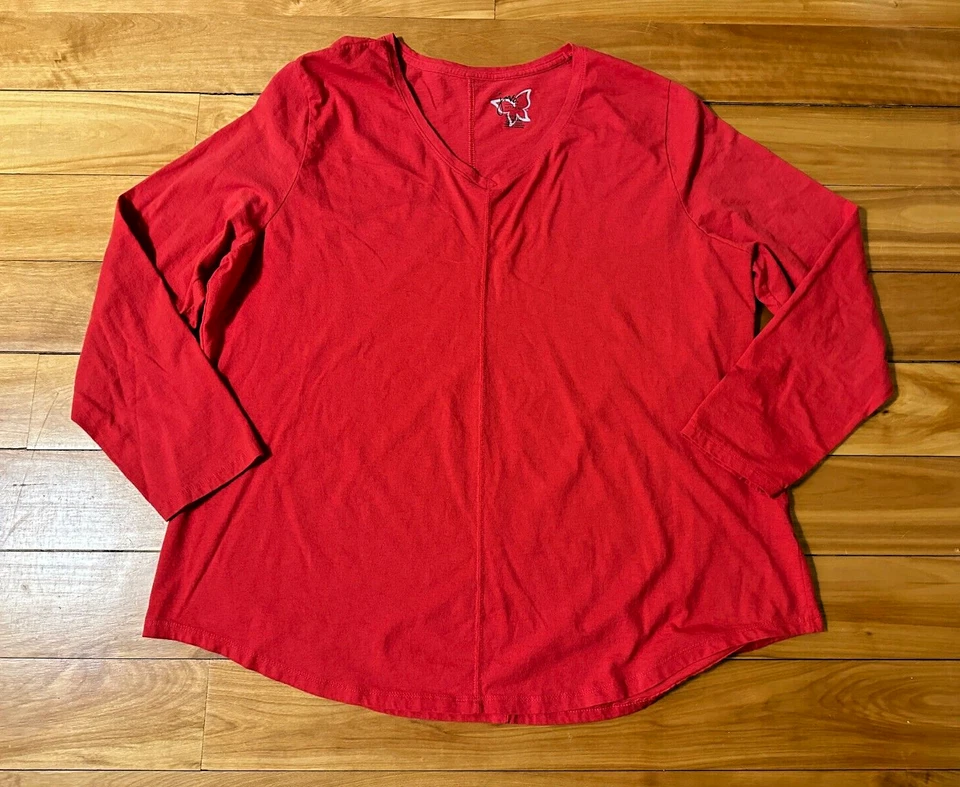 LOT of 2 - Women's Long Sleeve Athletic T-Shirts - BOTH SIZE 22/24 - JMS - Image 2 of 3