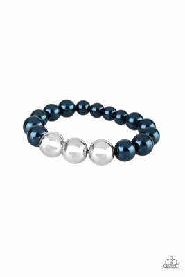 All Dressed Uptown Blue Bracelet Paparazzi New