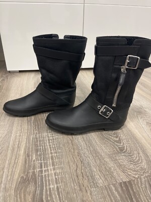 Gummistiefel Burberry 38 schwarz gefüttert 