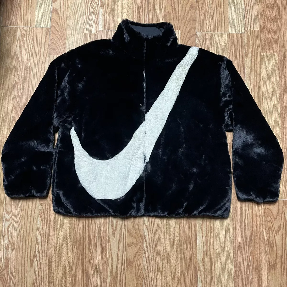 Nike faux shop fur jacket