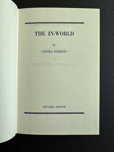 The In-World, by Lionel Roberts - 1968 - First Edition, Vintage HC Book DJ - Picture 6 of 11