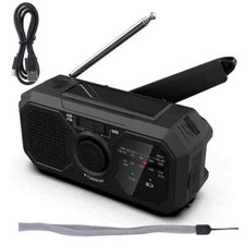 Rechargeable Solar Powered Radio Charging FM Radio Hand-Cranked Lighting Radio